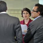 Sarah Lockett interviewing business leaders