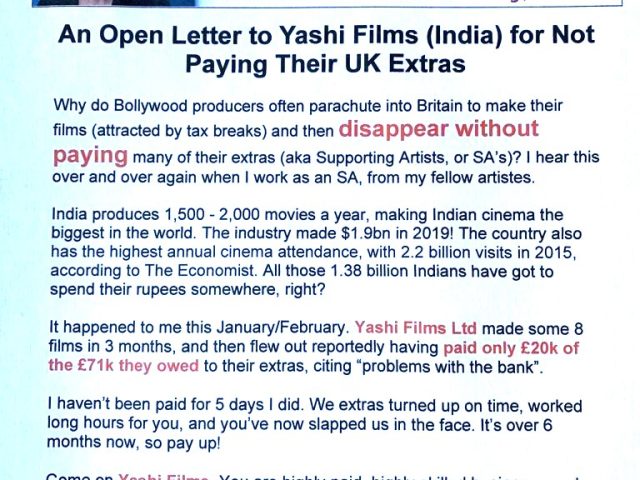 OpenLetter to YashiFilms
