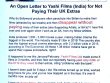 OpenLetter to YashiFilms