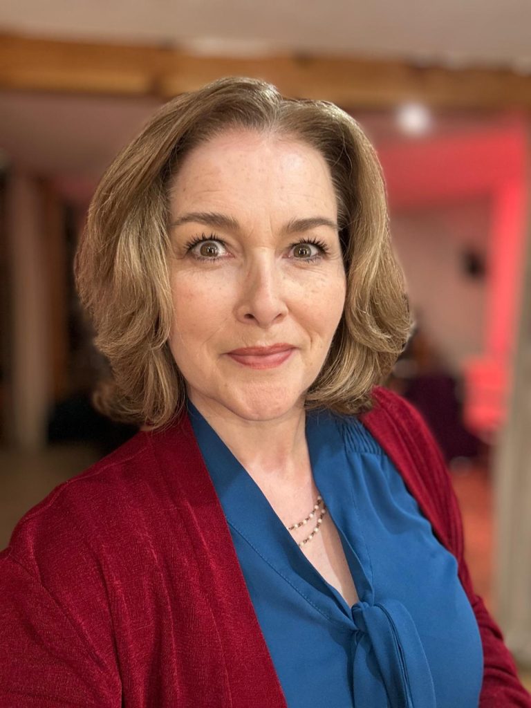 Sarah Lockett on set, January 2025