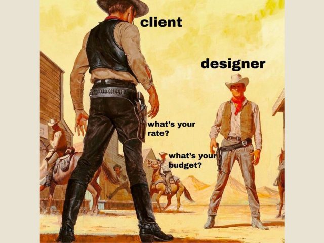 Two cowboys standoff